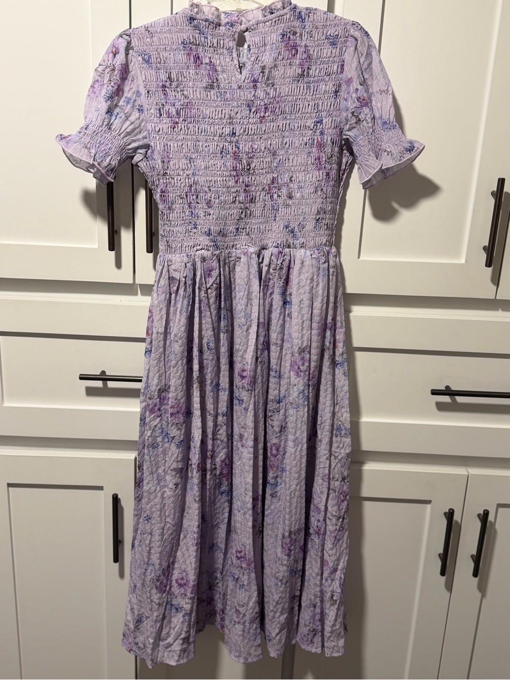IVY CITY Women’s Lavender Floral Smocked Dress - Picture 3 of 3
